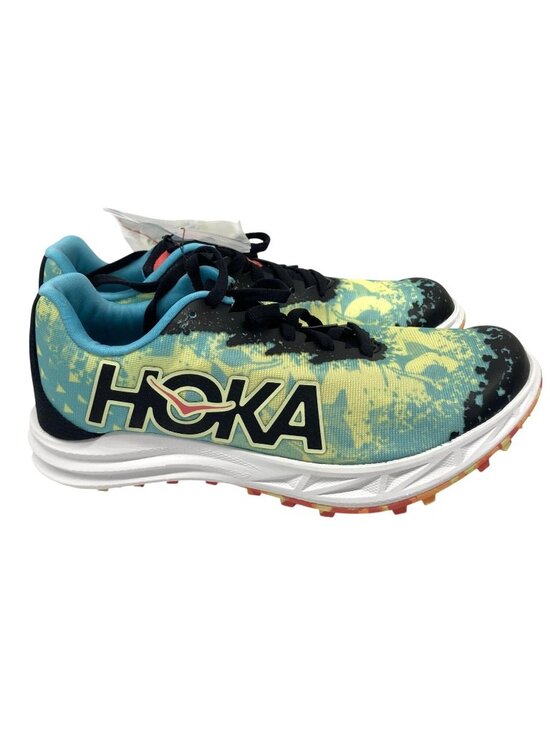 Hoka One Running Shoes Men\'s Sz 10 Vibrant Yellow Blue Spiked Sole Cleats main image 7